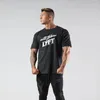 Erkek Tişörtleri Erkek Spor Salonu T-Shirts Vücut Geliştirme Kısa Kollu Gömlek Kıyafetleri Yaz Fitness Run Sport Dış Mekan Sıradan Spor Giyim