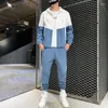 Tute da uomo Pantaloni da giacca casual da uomo 2022 Moda Harajuku Felpe con cappuccio Abbigliamento sportivo Homme Tuta da jogging Set Streetwear Plus