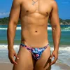 Männer Shorts 2022 Sexy Enge Niedrige Taille Halbe Packung Hüfte Bademode Männer Tanga Schwimmen Bikini-Slip Badeanzüge Badehose verschiedene Penis Beutel Größe