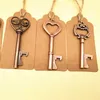 Vintage Keychain -flesopener Antiek metalen bieropener Bronze skelet Key Chain Openers Wedding Favor Creative Cadeau