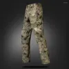 Pantalon d'extérieur pour hommes, polaire imperméable, Camouflage, escalade, tactique, militaire, chasse, randonnée, Ski, Sport, à coque souple, hiver