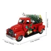 Party Decoration Truck rouge Classic Rustic Vintage Metal Pickup Methup Red Christmas Home Office décor Childrens Cadeaux décorations de Noël # T2G 220908