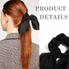 Cheveux Élastiques L Chouchous Satin Silkrabbit Lapin Oreille Arc Bowknot Chouchou Bobbles Élastiques Attaches Queue De Cheval Titulaire Pour Wom Bdesybag Ameo7