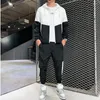 Survêtements pour hommes Hommes Casual Costume Veste Pantalon 2022 Mode Harajuku Sweats à capuche Sportswear Homme Jogging Survêtement Set Streetwear Plus