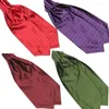 القوس يربط الرجال أزياء الرجال ناعمة البولكا طباعة ASCOT TIN الرقبة حرير مزيج وشاح cravat