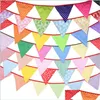 Decorazione per feste decorazioni per feste 3.2m Stampa arcobaleno in tessuto Fandone Bandiera per matrimoni Casa per baby Shower Garland Delivery 2021 Dh8ne