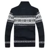 Herrenpullover Herbst Winter Geometrischer Druck Pullover Männer Gestreifter Weihnachtspullover Windjacke Warme Mode Strickjacke Pullover Männlich Große Größe 3XL T220906