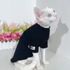 Kostiumy kota bezwłose ubrania kota niemiecka bawełniana kamizelka kociaka devon rex kotek stroje wiosenne letnie dno koszula Sphynx cat odzież 220908