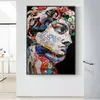 Canvas Painting David sculpture Colorful Abstract Graffiti Art Posters and Prints Wall Art Picture for Living Room Decor Cuadros