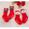 Kinder Weihnachtsgeschenk Süße Neugeborene Baby Socke Cartoon Weihnachtsmann Baum Stern Säugling Kleinkind Jungen Mädchen rutschfeste Socken