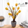 Fiori decorativi 10 tulipani Grandi bonsai Ornamenti creativi Piante di simulazione Decorazione interna in vaso verde