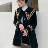Women's Wool & Blends designer Designer Autumn and Winter HOT Coat Fashionable Double Collar Printed Single Breasted Big Pocket en MK92