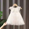 Mädchenkleider Mädchenkleid Polka Dot Prinzessin Baby weiße Gaze Winged Geburtstagsfeiergeschenke 1-8T Sommer 220908