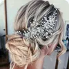 Bijoux de cheveux de mariage Mode Rose Or Argent Couleur Bandeau À La Main De Mariage Bandeau De Mariée Perle Cristal Coiffe Strass Accessoires De Cheveux T220907