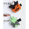 Party Supplies Halloween Children Hair Accessories Baby Girls Pumpkin Ghost Bat Black Cat Barrettes Kids Hairs Bows Clip Fanny Hairpin INS