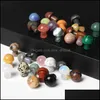 Steen gepolijste natuursteen gesneden kristal mini Mushroom genezing Reiki Mineraal standbeeld ornament Home Decor Gift Mix Colo Dhseller2010 DHM91