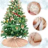 Décorations de Noël 35 Pouces/48 Pouces Double Couche Paillettes Arbre Jupe Tissu Scintillant Tapis Rond Pour Halloween Automne Pographie Décor