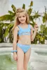 5-14 anos Girl Pentagram Swimsuit Kids Teenage Girl Bikini Set
