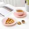 200 мл простой стиль керамическая кофейная чашка с блюдцевой ложкой набор фарфоровых чайных чашек для завтрака для завтрака молоко