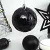 Décoration de fête 45pcs boules de Noël ornements arbre de Noël rouge blanc or noir paillettes étoiles topper pendentifs suspendus ensemble pour la décoration intérieure 220908