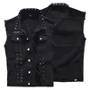 Les débardeurs masculins sont cool à la mode mince de gilet masculin coulant masculin rivets streetwear