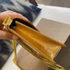 Party New Style Snakehead Sucking Gold Chain Bag Square Envelope Bag Fashionble Flip Shoulder Dinner Bags Shine B Women's Mini Clutch Handväskor