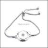 Charm Bracelets Sier Alloy Noosa Snap Button Charms Slide Bracelet Fit 18Mm Snaps Buttons Jewelry For Women Men Drop Deli Dhseller2010 Dhkbc