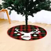 Adornos navideños 90cm falda de árbol redonda alfombra ligera atmósfera decoración exquisita impresión para bares Els supermercados