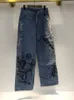 Jeans femminile shengpalae estate alla moda in strada stampa hip-hop wash jeans sciolte pantaloni a gamba larga in jeans woman 220908
