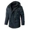 Мужские куртки сгущают теплую зимнюю куртку кашемирная флисовая флисовая внутренняя хлопковая палочка для мужчин -брейки с капюшоном хлопковые парма снежный шкат 220908