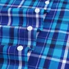 남성용 캐주얼 셔츠 남성 패션 다목적 격자 무늬 체크인 체크 셔츠 여행 표준 딱딱한 슬리브 포켓리스 버튼 다운 l220907
