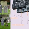 Decorações de jardim 6pcs Esqueleto de espuma Túmulo Decoração de Halloween para pátio Sepultura Bat Halloween Acessórios de festa de terror Apertos RIP Tombstone 220908