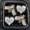 Luchtverfrisser bling bijen ontluchting clips kristalauto verifieerders diffuser clip strass decoratie interieur accessoires topscissors amdg1