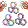 Decompressiespeelgoed Fidgetspeelgoed voor kinderen Magnetische ring Adhd Angst Relief Vinger Grappige cadeaus Spinner Jongens Meisjes Drop Leveren