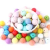 Bead Making Tools Silicone Bebe 15MM Round Beads Newborn Necklace Accessorie Food Grade Silicone Baby Oral Teething Molar Products