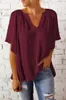 여자 T 셔츠 2022 급격한 속이 빈 구멍 아웃 한국 Kpop Tumblr 유럽과 미국 여름 느슨한 v- 넥 탑 캐주얼 티셔츠