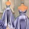 Sparkling Mermaid Evening Dresses Sleeveless Strapless Sweetheart Appliques Sequins Beaded Floor Length Satin Celebrity Plus Size Party Gowns Prom Dress