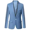 Ternos masculinos Plus Size Men Dress Blazer Summer Business Moda Moda Moda Sólida Cor de Lapel de Lapla Lap Slim Casaco de Escritório Casaco Casaco de Casa