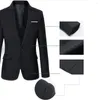 Ternos masculinos Plus Size Men Dress Blazer Summer Business Moda Moda Moda Sólida Cor de Lapel de Lapla Lap Slim Casaco de Escritório Casaco Casaco de Casa