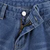 Jeans da donna Estetica indie E-Girl Pantaloni vintage da donna Pantaloni dritti a vita bassa Tasche aderenti Moda Jeans Harajuku Streetwear 220908