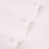 남성용 캐주얼 셔츠 남성 대비 격자 무늬 파이핑 긴 소매 흰 셔츠 주머니없는 디자인 스마트 표준 적합 품질면 L220907