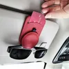 Organizador de carros óculos de sol de couro clipe Visor Mount Fisherner Ticket Glasses Portador multifuncional Acessórios automáticos portáteis