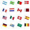 Världscupen jublande bunting samlingsbar utomhushand vev Nationell flaggdekoration Jersey National Team Qatar Brazil Argentina Tyskland Belgien Mini Flags SSSS