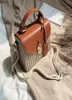 패션 등나무 여성 어깨 가방 디자이너 핸드백 럭셔리 양관 짠 크로스 바디 가방 여름 해변 밀짚 가방 아가씨 작은 지갑 C0