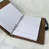 Luxury Diary Binder Notepad Loose Leaf Black Double-Sided Flip High-End Handmade Leather Notebook A5 Notepads 100 Sheets Paper Products Top Business Gifts