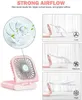 Elektriska fans Summer Mini Hand Fan Outdoor Sport Office Neck Fan USB -avgift med Power Bank Handheld Fan Justerbar Portable Air Conditioner T220907