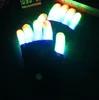 1 paio di guanti colorati flash Halloween Halloween LED per bar e feste