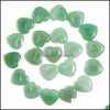 Stone 20Mm Small Green Aventurine Natural Stone Heart Polished Healing Love Hearts Crystal Crafts For Home Decor Drop Del Dhseller2010 Dhniy