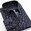 Mäns casual skjortor stor storlek 8xl 9xl 10xl vrokino märke vintage blommigt tryck långa ärmar affärsklänning mode klassisk skjorta 220908