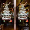 Otros suministros para fiestas y eventos Árbol de juguete de Navidad Escultura giratoria Decoraciones de tren Pegar pegatinas de ventana pegatinas paredes 220908